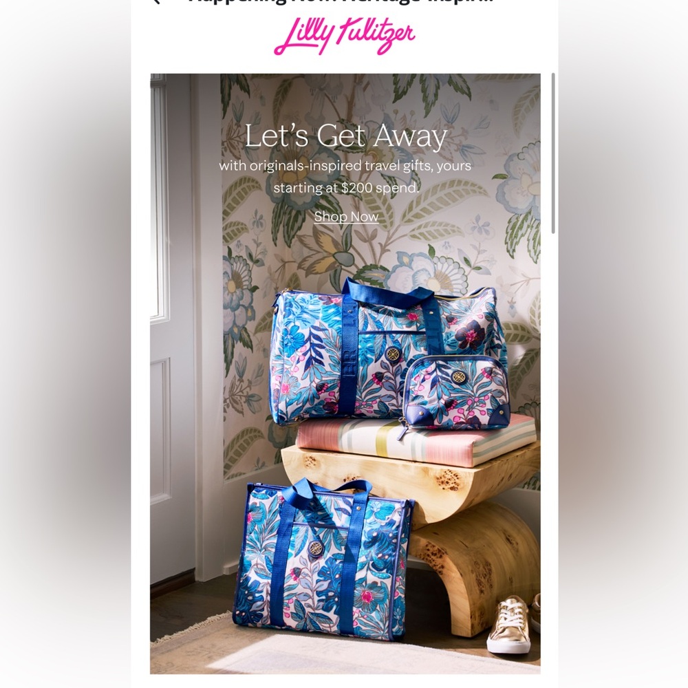 NIP Lilly Pulitzer GWP pouch in best fronds forever